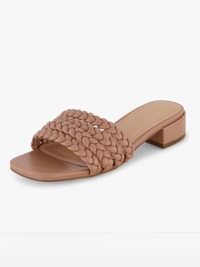 Cushionaire Braided Slide Mule in Taupe size 8.5